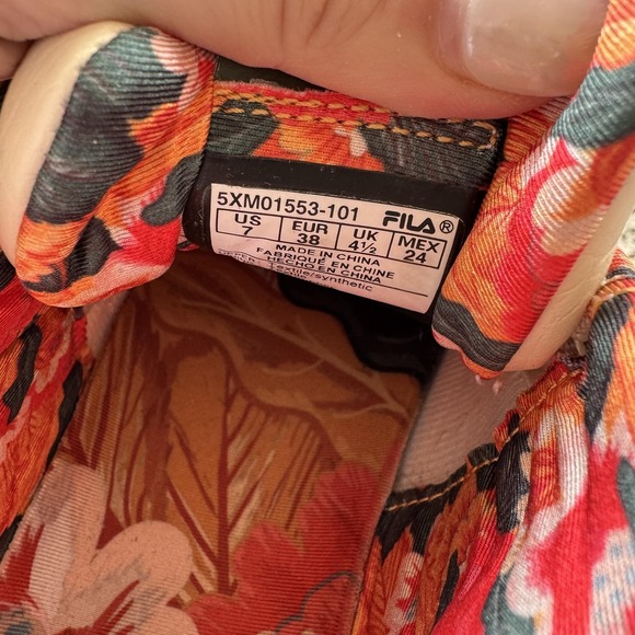 Fila Disruptor 2 Women’s Floral Textile Chunky Sneakers Size 7‎ Red Pattern - Picture 13 of 13